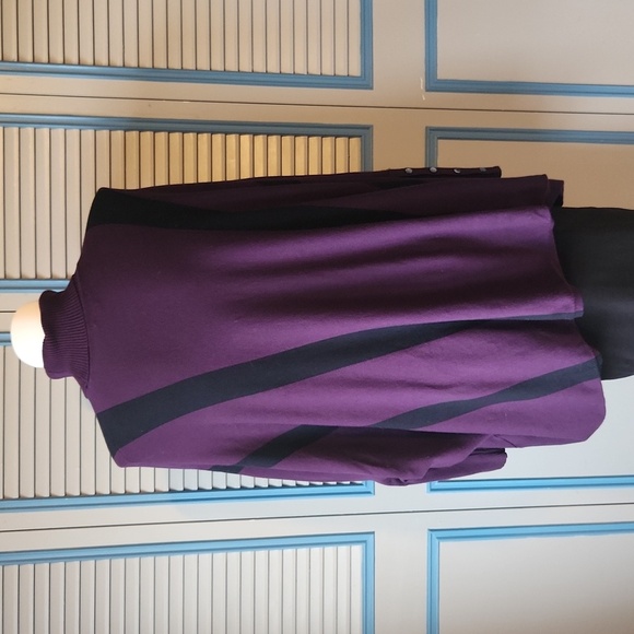 Alfani Women's Purple and Black Turtleneck Sweater - Picture 9 of 11